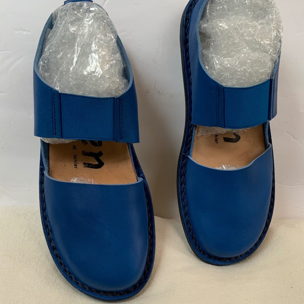 Trippen 10 Innocent f WAW KOBALT BLUE flats Mary Jane sandal EU 40 $169
